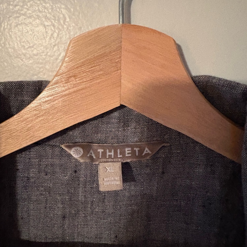 Athleta Flint Gray Linen Jacket - Picture 3 of 8